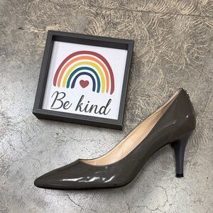 * Cole Haan Dark Gray Patent Leather Heels